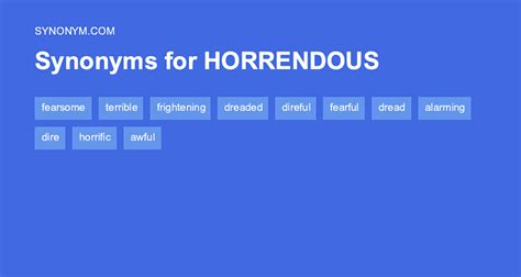 horrendous synonyms|gruesome synonym.